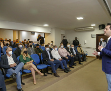 102.08.20201 Governador Carlos Massa Ratinho Junior em reunião com entidades do setor produtivo de Londrina
Foto Gilson Abreu/AEN