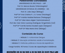 Projeto Sibipiruna oferece curso on line e capacita comunidade no combate à dengue
