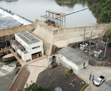 A Copel iniciou a modernização da Central Geradora Hidrelétrica (CGH) Chopim I ? primeira usina construída pela empresa durante a concepção do plano de eletrificação do Paraná, entre os anos de 1961 e 1965. Pequena para os padrões atuais, a usina Chopim I teve um papel muito relevante no desenvolvimento dos municípios do sudoeste do Estado quando começou a operar, em 1963.    -  Curitibq, 13/08/2021  -  Foto: Copel