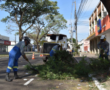 Mutirão da Copel promoveu inspeção e limpeza das rede. Foto: Copel