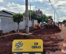 Sanepar implanta serviço de esgoto em Santa Tereza do Oeste.Foto: Sanepar