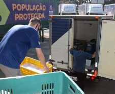 Estado distribui 445.388 vacinas contra a Covid-19 e 49.750 medicamentos para intubação; veja divisão. Foto: Américo Antonio/SESA