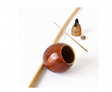 Mestre Maiky, integrante do Grupo Internacional Capoeira Aliance, munici?pio de Maringa?, Parana?. Berimbau Gunga, 2020.  -  Foto: Acervo MUPA
