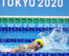 Atletas do Geração Olímpica conquistam medalhas nos Jogos Paralímpicos. Na foto, Eric Tobera, classes S4, garantiu medalha de bronze na prova de revezamento 4x50 livre misto  -  Tóquio, 26/08/2021  -  Foto:  Ale Cabral