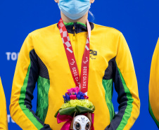 Os atletas do Paraná bateram o recorde de medalhas nos Jogos Paralímpicos de Tóquio 2020. Foram cinco conquistas até agora, uma de prata e quatro de bronze, suplantando o resultado da Rio 2016. Todos são bolsistas do programa Geração Olímpica, do Governo do Estado, cujo patrocínio é da Copel. Foto:Miriam Jeske/CPB