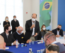O governador Carlos Massa Ratinho Junior assina  nesta terça-feira (31)  novos contratos com Hospitais Filantrópicos, Santa Casa de Cambé,  Hospital Sao Rafael de Rolândia e Hospital  Cristo Rei de Ibiporã.  Na foto, o Deputado Estadual Evandro Araujo. 31/08/2021 - Foto: Geraldo Bubniak/AEN