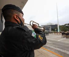 Celebrações da Semana da Pátria, em comemoração aos 199 anos da Independência do Brasil, começaram nesta quarta-feira (1) no Paraná com um evento realizado no Palácio Iguaçu, em Curitiba. 01/09/2021 - Foto: Geraldo Bubniak/AEN
