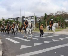 Celebrações da Semana da Pátria, em comemoração aos 199 anos da Independência do Brasil, começaram nesta quarta-feira (1) no Paraná com um evento realizado no Palácio Iguaçu, em Curitiba. 01/09/2021 - Foto: Geraldo Bubniak/AEN