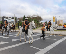 Celebrações da Semana da Pátria, em comemoração aos 199 anos da Independência do Brasil, começaram nesta quarta-feira (1) no Paraná com um evento realizado no Palácio Iguaçu, em Curitiba. 01/09/2021 - Foto: Geraldo Bubniak/AEN