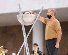 Celebrações da Semana da Pátria, em comemoração aos 199 anos da Independência do Brasil, começaram nesta quarta-feira (1) no Paraná com um evento realizado no Palácio Iguaçu, em Curitiba. 01/09/2021 - Foto: Geraldo Bubniak/AEN