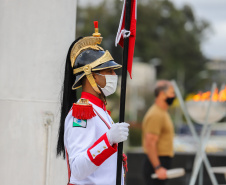 Celebrações da Semana da Pátria, em comemoração aos 199 anos da Independência do Brasil, começaram nesta quarta-feira (1) no Paraná com um evento realizado no Palácio Iguaçu, em Curitiba. 01/09/2021 - Foto: Geraldo Bubniak/AEN