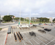 Celebrações da Semana da Pátria, em comemoração aos 199 anos da Independência do Brasil, começaram nesta quarta-feira (1) no Paraná com um evento realizado no Palácio Iguaçu, em Curitiba. 01/09/2021 - Foto: Geraldo Bubniak/AEN