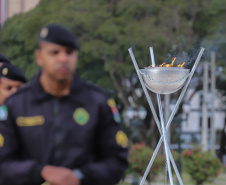 Celebrações da Semana da Pátria, em comemoração aos 199 anos da Independência do Brasil, começaram nesta quarta-feira (1) no Paraná com um evento realizado no Palácio Iguaçu, em Curitiba. 01/09/2021 - Foto: Geraldo Bubniak/AEN