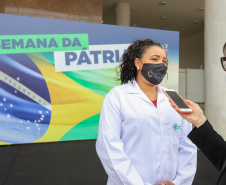 Celebrações da Semana da Pátria, em comemoração aos 199 anos da Independência do Brasil, começaram nesta quarta-feira (1) no Paraná com um evento realizado no Palácio Iguaçu, em Curitiba. 01/09/2021 - Foto: Geraldo Bubniak/AEN
