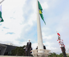 Celebrações da Semana da Pátria, em comemoração aos 199 anos da Independência do Brasil, começaram nesta quarta-feira (1) no Paraná com um evento realizado no Palácio Iguaçu, em Curitiba. 01/09/2021 - Foto: Geraldo Bubniak/AEN