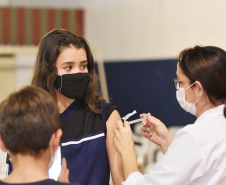 80% dos adolescentes de Toledo já receberam a primeira dose da vacina contra a Covid-19. Foto: Carlos Mini Rodrigues - Prefeitura de Toledo