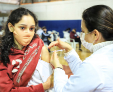 80% dos adolescentes de Toledo já receberam a primeira dose da vacina contra a Covid-19. Foto: José fernando Ogura/AEN