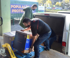  Mais 79,5 mil vacinas contra a Covid-19 chegam ao Paraná. Foto: Américo Antonio/SESA