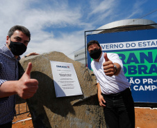 Governador Carlos Massa Ratinho Junior anuncia a duplicação de 4,2 quilômetros da PR-092, no Norte Pioneiro. Foto: Jonathan Campos/AEN