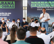 Governador Carlos Massa Ratinho Junior autoriza construção de terceiras faixas na PR-092, entre Jaguariaíva e Santo Antônio da Platina. Foto: Jonathan Campos/AEN