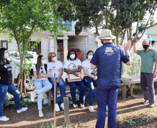 Visita a Horta Marumbi ?  A equipe da Secretaria da Agricultura e do Abastecimento do Paraná recebe equipe da SEAB Rondônia para apresentar soluçoes implantadas em Curitiba sobre o cultivo de alimentos. 03/09/2021 - Foto: Geraldo Bubniak/AEN