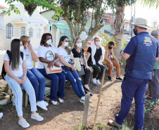 Visita a Horta Marumbi ?  A equipe da Secretaria da Agricultura e do Abastecimento do Paraná recebe equipe da SEAB Rondônia para apresentar soluçoes implantadas em Curitiba sobre o cultivo de alimentos. 03/09/2021 - Foto: Geraldo Bubniak/AEN