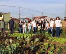 Visita a Horta Marumbi ?  A equipe da Secretaria da Agricultura e do Abastecimento do Paraná recebe equipe da SEAB Rondônia para apresentar soluçoes implantadas em Curitiba sobre o cultivo de alimentos. 03/09/2021 - Foto: Geraldo Bubniak/AEN