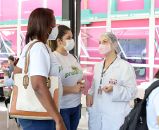 Visita a Rua da Cidadania Matriz  -  A equipe da Secretaria da Agricultura e do Abastecimento do Paraná recebe equipe da SEAB Rondônia para apresentar soluçoes implantadas em Curitiba sobre o cultivo de alimentos. 03/09/2021 - Foto: Geraldo Bubniak/AEN