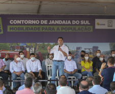 Governador Carlos Massa Ratinho Junior lança pedra fundamental para implantação do contorno de Jandaia do Sul  -  Jandaia do Sul, 03/09/2021  -  Foto Gilson Abreu/AEN