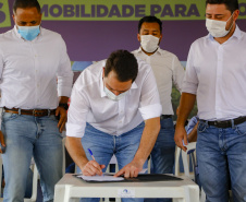 Governador Carlos Massa Ratinho Junior lança pedra fundamental para implantação do contorno de Jandaia do Sul  -  Jandaia do Sul, 03/09/2021  -  Foto Gilson Abreu/AEN