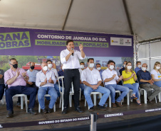 Governador Carlos Massa Ratinho Junior lança pedra fundamental para implantação do contorno de Jandaia do Sul  -  Jandaia do Sul, 03/09/2021  -  Foto Gilson Abreu/AEN