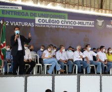 Governador entrega novos uniformes para alunos da escola cívico-militar de Jandaia do Sul  -  Jandaia do Sul, 03/09/2021  -  Foto: Ari Dias/AEN