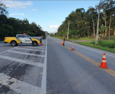 Feriado da Independência terá fiscalização redobrada pelo BPRv nas rodovias estaduais Foto: PMPR