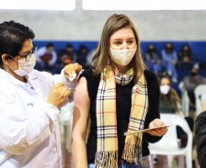 Paraná passa a marca de 11 milhões de vacinas contra a Covid-19 aplicadas . Foto: José Fernando Ogura/AEN