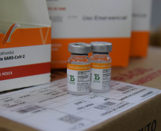O Paraná recebeu mais 187.800 vacinas contra a Covid-19 da CoronaVac/Butantan neste sábado (4). As vacinas foram entregues no Centro de Medicamentos do Paraná (Cemepar) para conferência e armazenamento até que sejam descentralizados. A remessa faz parte da 47ª pauta de distribuição.  -  Curitiba, 04/09/2021  -  Foto: Américo Antonio/SESA