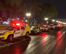 A Ação Integrada de Fiscalização Urbana (AIFU) fechou 13 pontos comerciais, dispersou mais de 2,2 mil pessoas e os integrantes municipais da equipe aplicaram mais de R$ 760 mil em multas. As ações aconteceram entre a noite de sexta-feira (03/09) e a madrugada deste domingo (05/09) em diversos bairros de Curitiba, na Capital do estado. -  Curitiba, 05/09/2021  -  Foto: SESP-PR