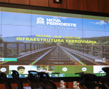 Reunião entre o Grupo de Trabalho do Plano Estadual Ferroviário para o projeto da Nova Ferroeste, que vai ligar Maracaju (MS) a Paranaguá. 09/09/2021 - Foto: Geraldo Bubniak/AEN