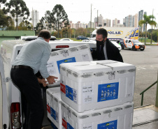 O Paraná recebe mais 100.400 imunizantes da CoronaVac/Butantan é destinada à primeira e segunda doses (D1 e D2),  referente à 49ª pauta de distribuição do Ministério da Saúde. -  Curitiba, 09/09/2021  -  Foto: Américo Antonio/SESA