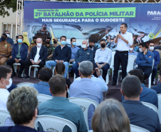 Governador Carlos Massa Ratinho Junior inaugura sede do 21º Batalhão da Polícia Militar de Francisco Beltrão. Foto: Ari Dias/AEN