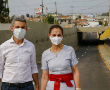 A Coordenação da Região Metropolitana de Curitiba (Comec) entregou nesta segunda-feira (13) a trincheira da Rua Arapongas, no cruzamento com a Avenida das Torres, em São José dos Pinhais. 
Foto Gilson Abreu/AEN
