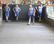 O 63º Jogos Abertos do Paraná (JAPS) iniciou a primeira fase regional no domingo (12). Nesta etapa seis modalidades são contempladas: basquete, vôlei, handebol, bolão, bocha e  futsal . O bolão e a bocha já definiram alguns  campeões.  -  Curitiba, 14/09/2021  -  Foto: Paraná Esporte