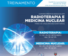 Paraná capacita equipes de inspeção para controle sanitário de Radioterapia e Medicina Nuclear  -  Foto/Arte: SESA