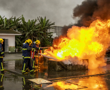 A Portos do Paraná encerrou nesta sexta-feira (17) o treinamento de um grupo de guardas portuários que integram a Brigada de Emergência no Módulo Avançado.  -  Paranaguá, 17/09/2021  -  Foto: Claudio Neves/Portos do Paraná