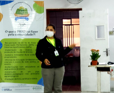 A Portos do Paraná promoveu na quinta-feira (16), na bacia hidrográfica do Baixo Rio Cachoeira, em Antonina, uma reunião com agricultores locais sobre o Programa de Recuperação de APPs Degradadas (PRAD).  - Paranaguá, 17/09/2021  -  Foto: Pierpaolo Notta/Portos do Paraná