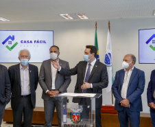 20.09.2021 -  Governador Carlos Massa Ratinho Junior assina convenio Casa Facil
Foto Gilson Abreu