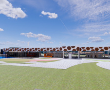 Projeto do novo terminal de Piraquara. Imagem: Comec