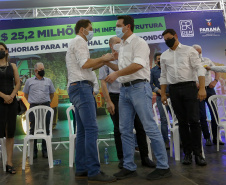 22.10.2021 - Governador Carlos Massa Ratinho Junior anuncia R$ 25,2 milhões a Marechal Cândido Rondon e retomada das obras do Contorno Oeste
Foto Gilson Abreu/AEN