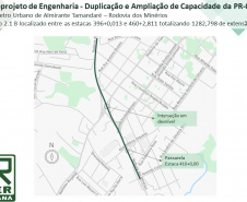 O Departamento de Estradas de Rodagem do Paraná (DER/PR) publicou nesta quarta-feira (22)o edital para contratar a elaboração de projeto e execução da obra de duplicação de um novotrecho da Rodovia dos Minérios (PR-092), desta vez no perímetro urbano de AlmiranteTamandaré, na Região Metropolitana de Curitiba (RMC). -  Curitiba, 23/09/2021  -  Foto: DER