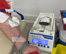 Secretaria de Estado da Saúde mobiliza servidores para doação de sangue. Foto:SESA