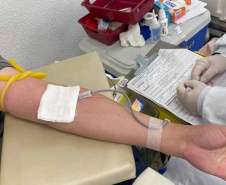 Secretaria de Estado da Saúde mobiliza servidores para doação de sangue. Foto:SESA